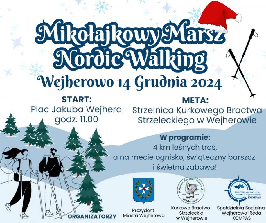 aktualność: Mikołajkowy Marsz Nordic Walking